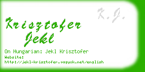 krisztofer jekl business card